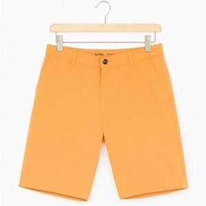 Izod Men's Flat Front Coral-Colored Button Front Size 30 Golf Shorts 9" Inseam